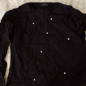 Black with pearl shirt